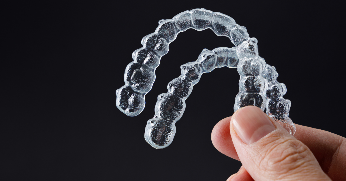 Invisalign pair in hands